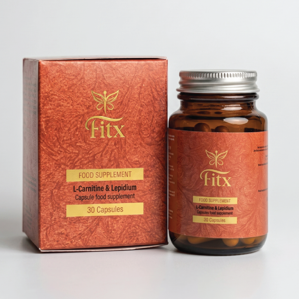 Fitx L-Carnitine & Lepidium Kapseln - Nahrungsergänzungsmittel zur Unterstützung Ihrer Fitnessziele. 30 Kapseln für Ihren Monatsvorrat.